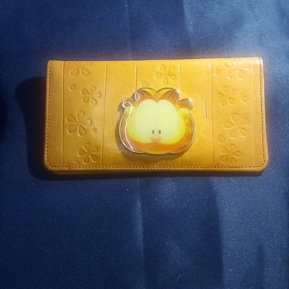 1990's Garfield Orange Leather Checkbook
